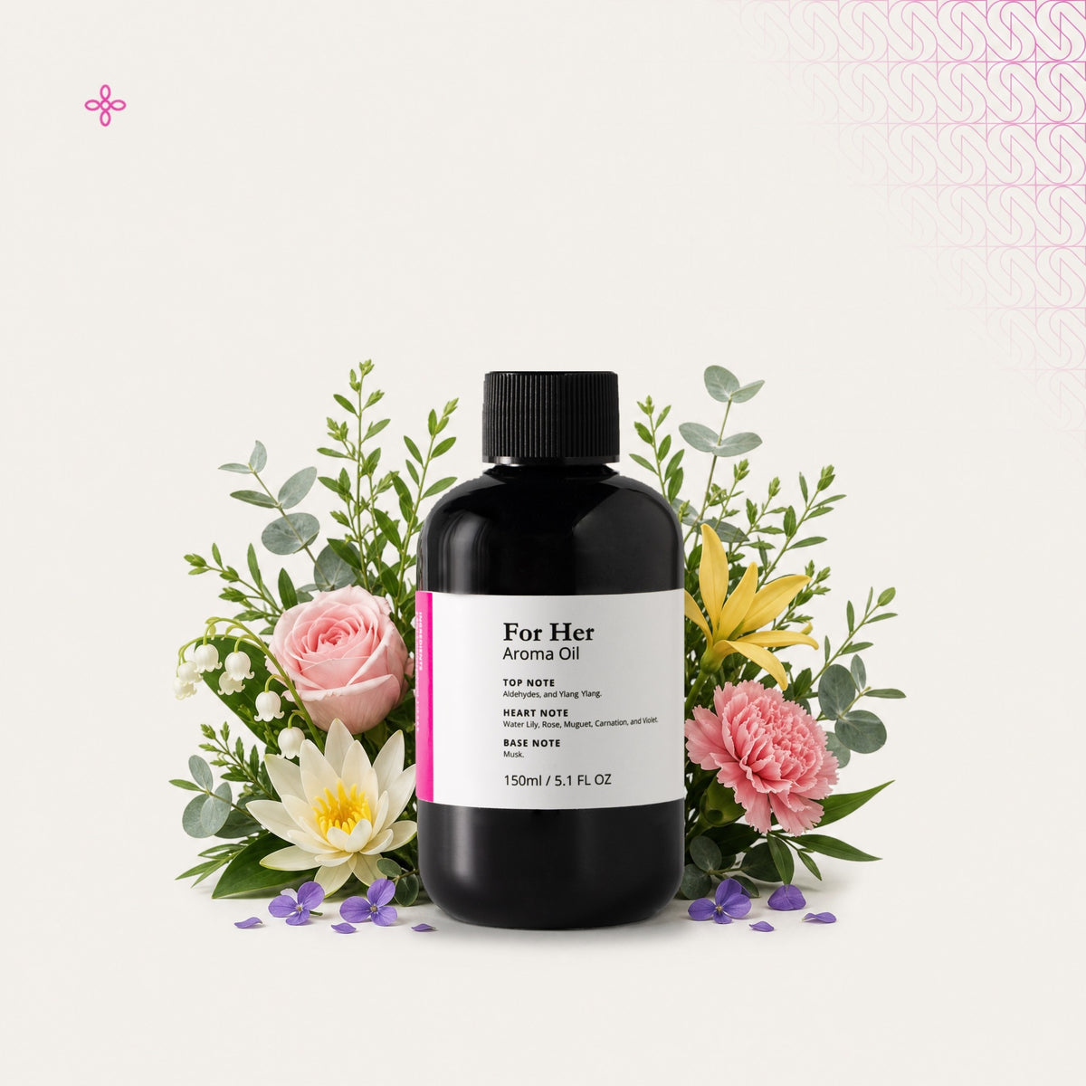 For Her aroma oil, 150ml bottle