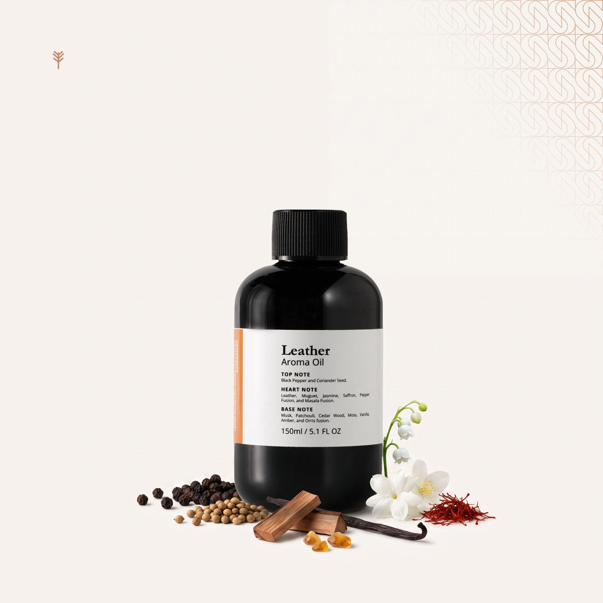Leather aroma oil, 150ml bottle